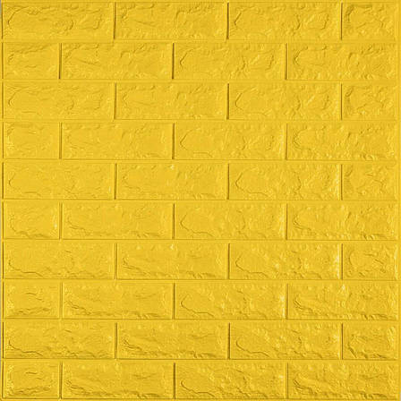 3D панель самоклейна 700x770x7мм цегла Жовтий (010-7) SW-00000049, фото 1