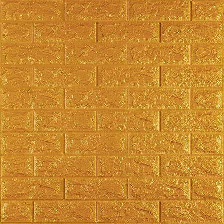 3D панель самоклеюча цегла Золотий 700х770х7мм (011-7) SW-00000052, фото 2