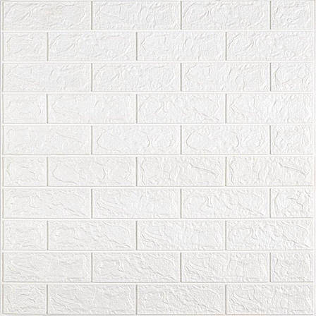 3D панель самоклейна цегла 690х780х5мм Білий Матовий (001-5M) SW-00000587, фото 1