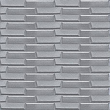 Самоклейна 3D панель 3080х700х5мм Кладка Срібло SW-00001760, фото 2