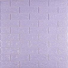 Самоклейна 3D-панель 3080х700х3мм Світло-фіолетова цегла SW-00001758, фото 2