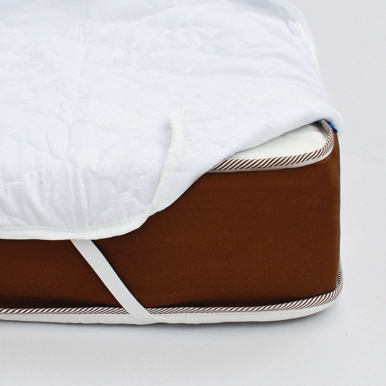 Наматрацник стьобаний 120х200 см з резинкою на кутах мікрофібра, фото 1