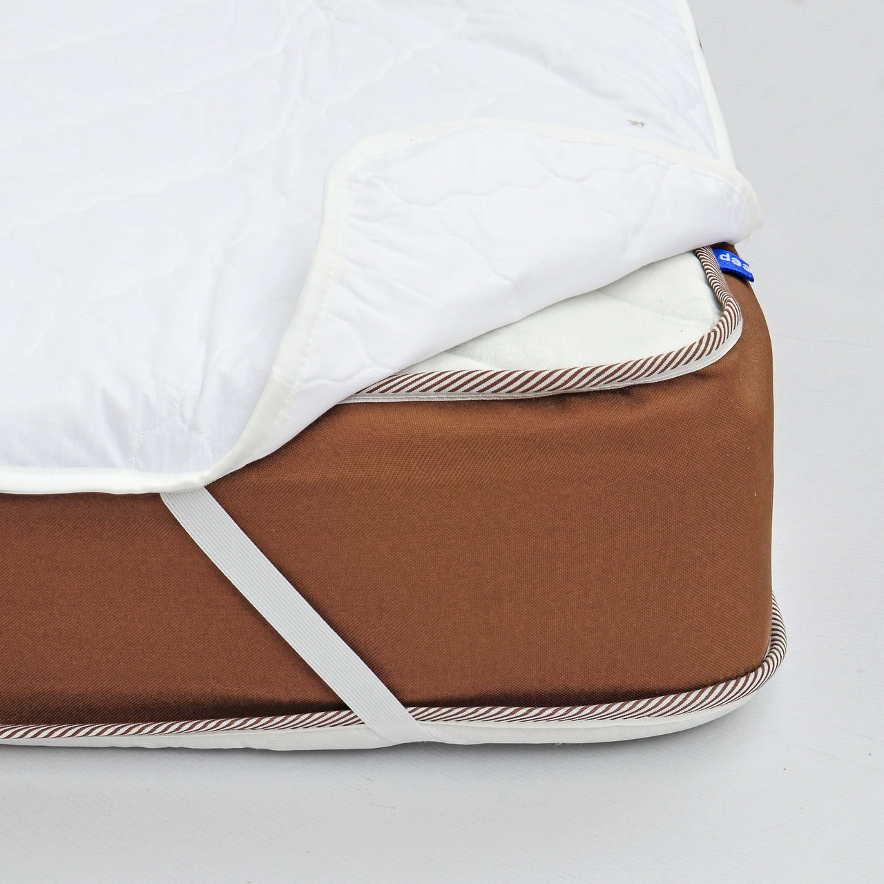 Наматрацник стьобаний 180х190 см з резинкою на кутах мікрофібра, фото 1