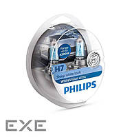 Автолампа Philips H7 WhiteVision Ultra +60% 2шт (12972WVUSM)