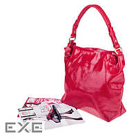 Кожаная женская сумка Realer 2032-1 красная