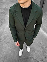 Класический темно-зеленый мужской костюм. 52-5.702