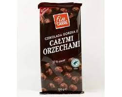 Шоколад Чорний Fin Carre Calymi Orzechami з Цілісним Лісовим Горіхом 57% какао 100 г Німеччина