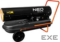 Теплова гармата дизель/гас Neo Tools, 50 кВт, 1100м3/год, прямого нагріву, бак 50л, витрата (90-082)