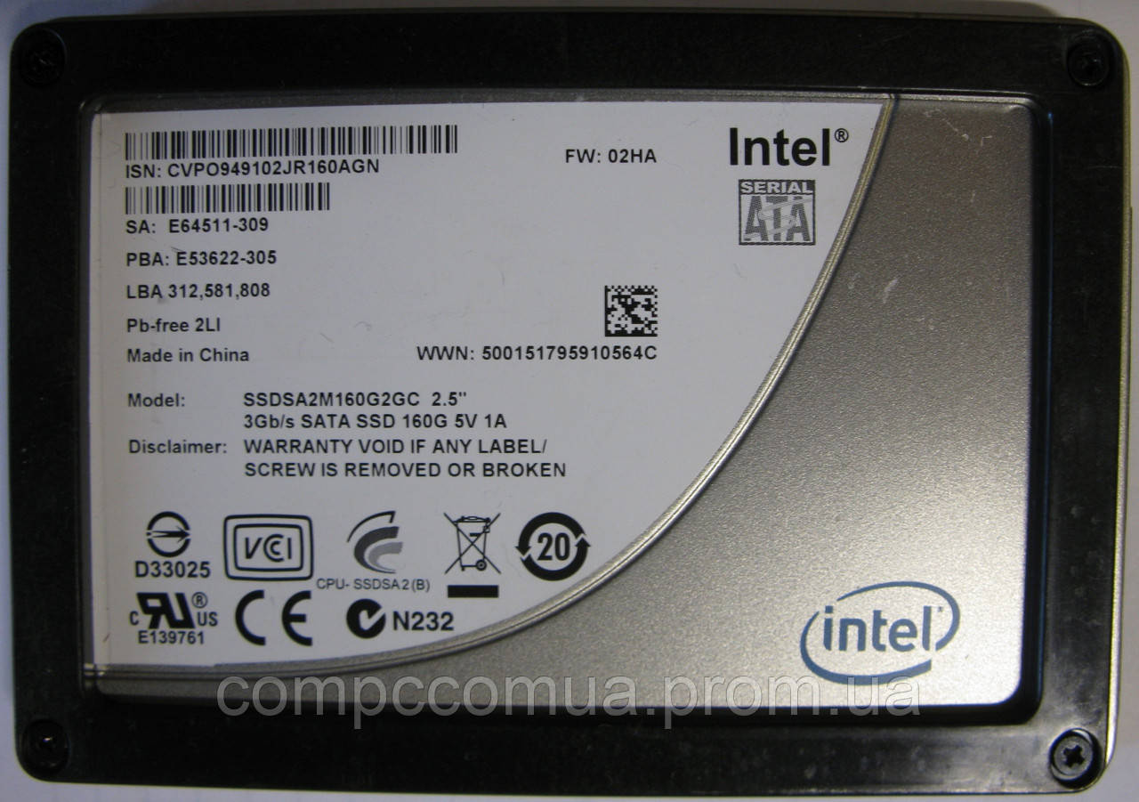 SSD Intel X25-M 160GB 2.5" SATAII - фото 2 - id-p379433383