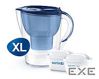 Фільтр-глечик Brita Marella XL Memo + 2 картриджа 3.5 л (2 л очищеної води), синій (1040565)