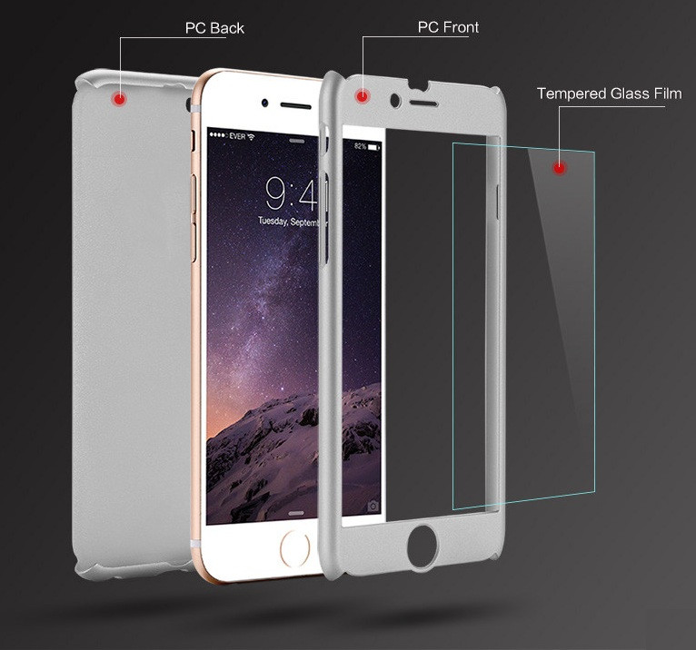 Чохол для iPhone 6 Plus/6S Plus Floveme 360 з захисним склом