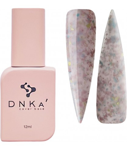 База камуфлююча DNKa Cover Base 0011B' Beautiful ніжно-рожевий зі шматочками ніжно-рожевої поталі 12 мл