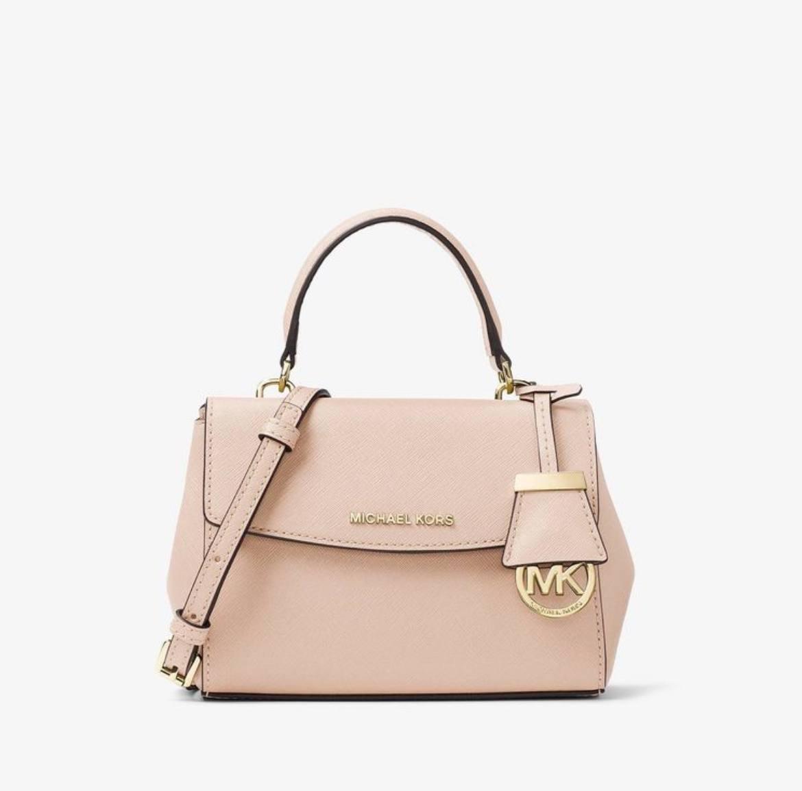 Жіноча рожева сумка Michael Michael Kors Ava Extra-Small Saffiano Leather Crossbody