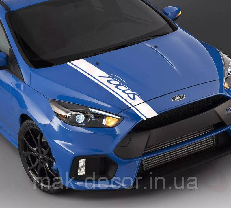 Вінілова наклейка на авто " Полоса Focus "  15х110 см