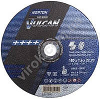 Диск відрізний по металу і нержав. сталі тм "NORTON VULCAN"; Ø= 180х22,2 мм, t= 1,6 мм Hatka - То Что Нужно