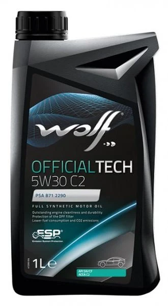Олива моторна WOLF 5W30 C2 OFFICIALTECH 1 л