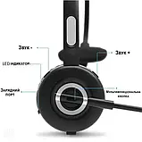 Бездротова гарнітура для колл центру BH-M97, Bluetooth гарнітура для конференції з мікрофоном, фото 3