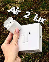 Bluetooth гарнитура с микрофоном наушники Apple AirPods 2 + ЧЕХОЛ - с кейсом с беспроводной зарядкой!