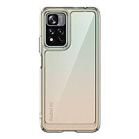 Чехол бампер для Xiaomi Poco F4 / Redmi K50 / Redmi K50 Pro / Redmi K40S Anomaly Frame Transparent Gray