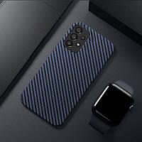 Ультратонкий чехол бампер для Samsung Galaxy S23 Anomaly PC Carbon Blue (Синий)