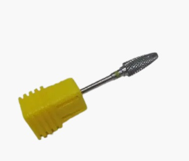 Фреза насадка твердосплавна кукурудза для манікюру, жовта, фото 1