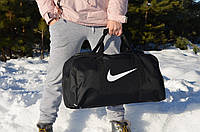 Спортивная дорожная сумка Nike Черная для тренировок ,Мужская стильная Сумка для спортзала Найк