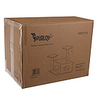 Котяче дерево 71см Purlov 21712, сіре, 4 ПОВЕРХИ, стійка вежа багатоповерхова для котів, КІГТЕТОЧКА, фото 3