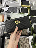 Gucci GG Marmont Zip-Around Long Wallet Black Matelasse 20 х 10 х 3 см