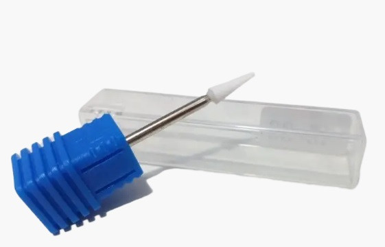 Фреза керамічна насадка конус для манікюру, синя, фото 1