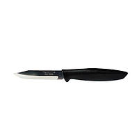 Нож кухонный Tramontina PLENUS лезвие 7,6cм,черная.белая ручка пластик,Оригинал(овощной)