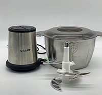 Блендер подрібнювач кухонний GRANT GR-4822 800W металева чаша