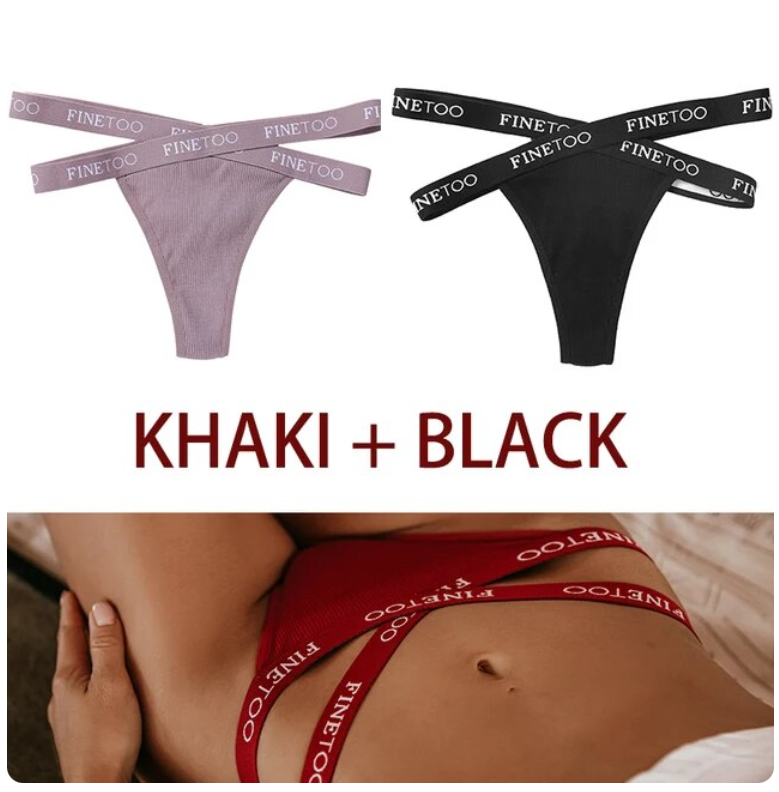 Набір оригінальних бавовняних трусиків з 2х одиниць М, фото 1