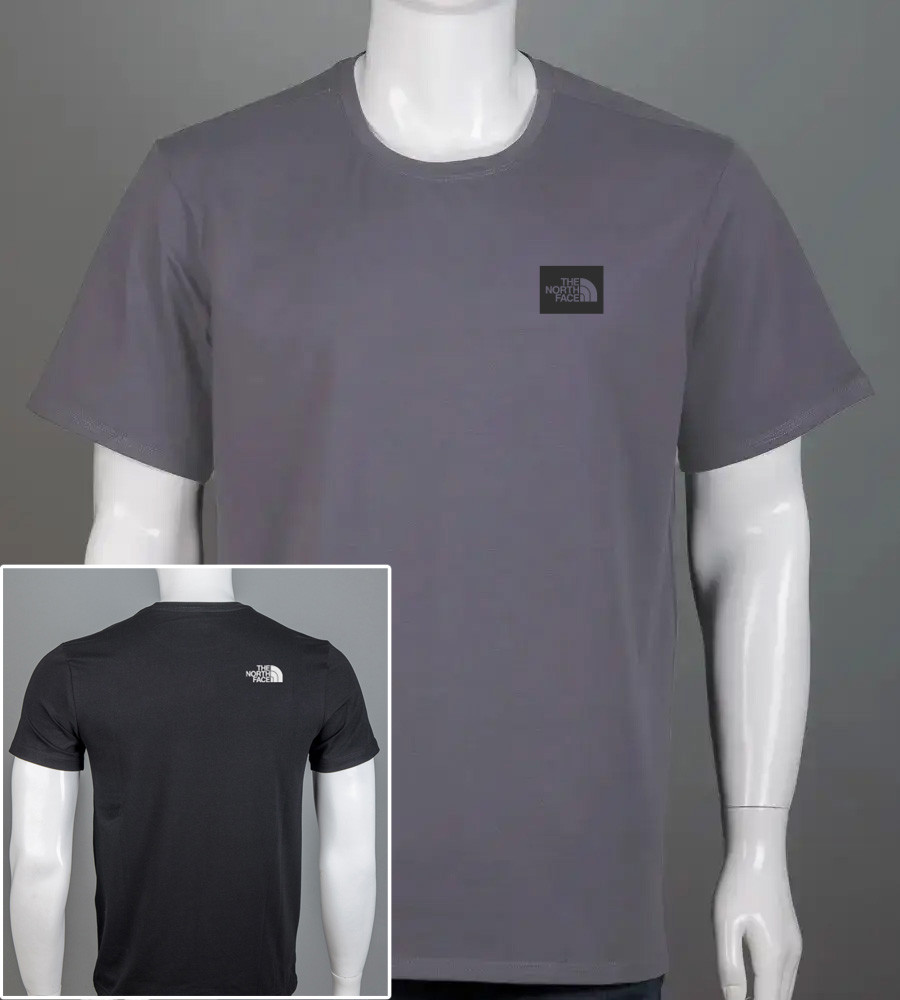 Футболка батал TheNorthFace 2407б (Уп.4шт 3XL,4XL), Сірий