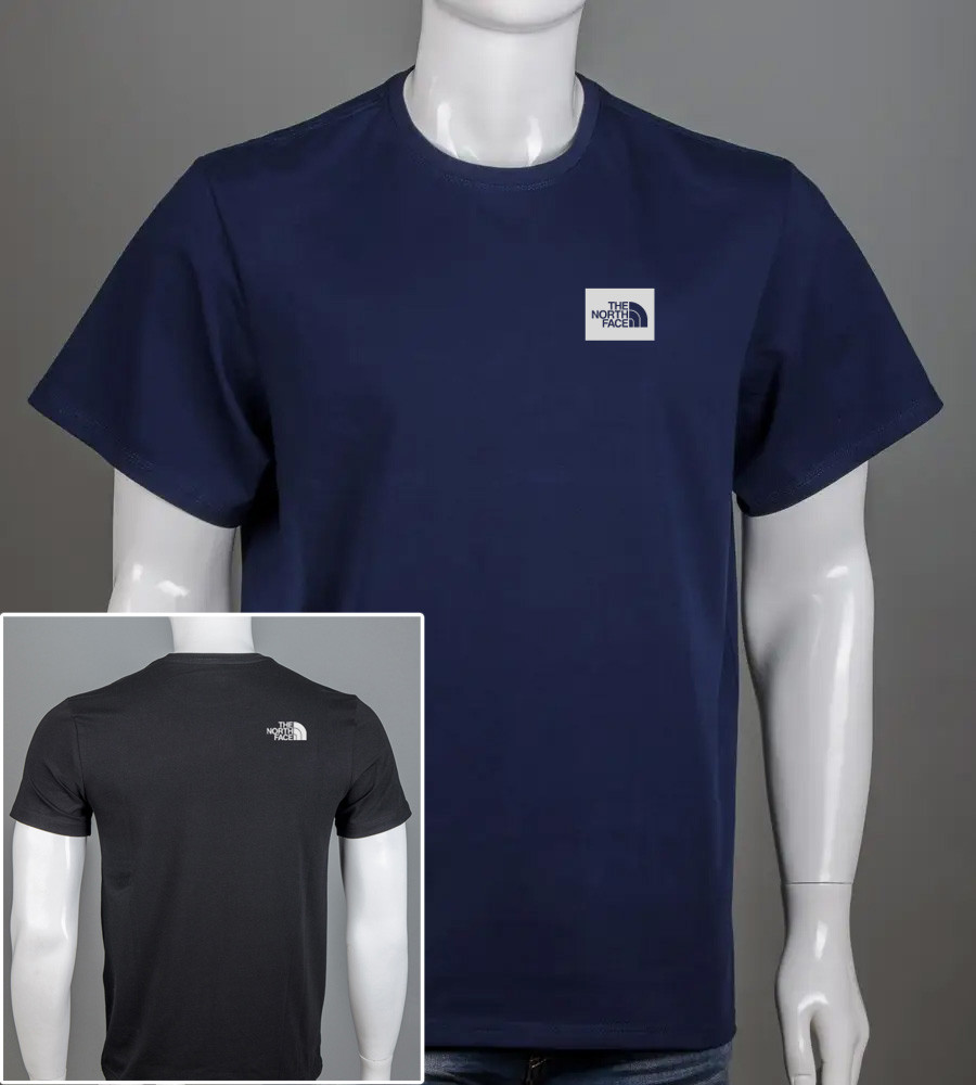 Футболка батал TheNorthFace 2407б (Уп.4шт 3XL,4XL), Темно-синій