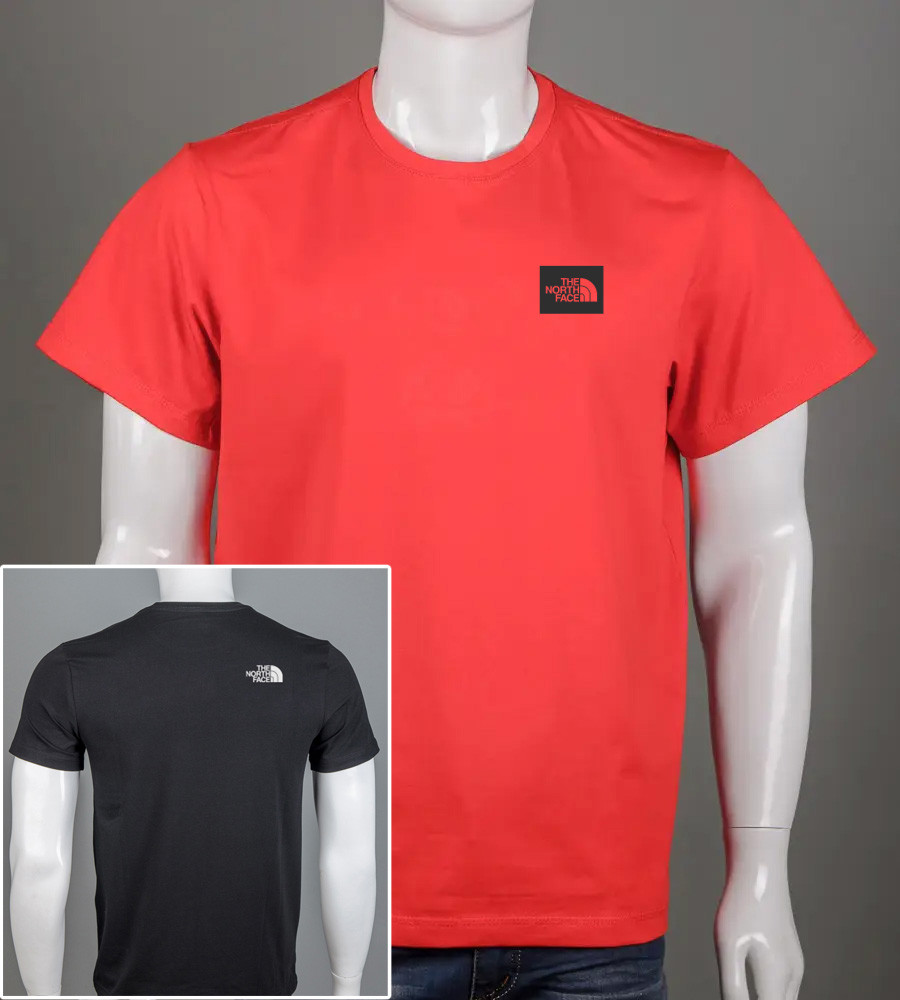 Футболка батал TheNorthFace 2407б (Уп.4шт 3XL,4XL), Червоний