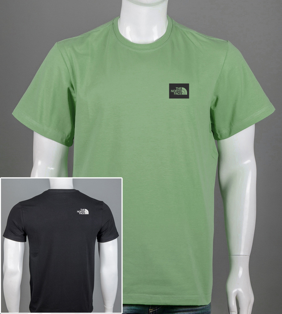 Футболка батал TheNorthFace 2407б (Уп.4шт 3XL,4XL), Оливковий