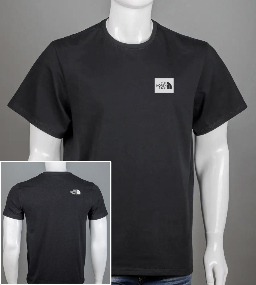 Футболка батал TheNorthFace 2407б (Уп.4шт 3XL,4XL), Чорний