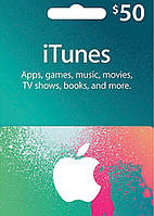 ITunes Gift Card 50$ для App Store код сертификат карта пополнения счета 50 долларов iTunes Store и AppStore