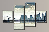 Модульная картина на холсте из 4-х частей "New York City "