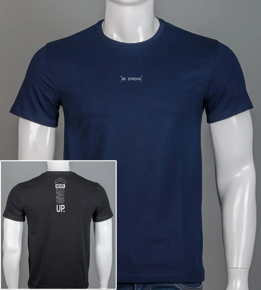 Футболка чоловіча Be Strong 2402м (Уп.4шт M-XXL), Темно-синій