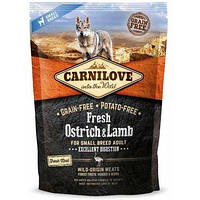 Сухой корм Carnilove Fresh Ostrich Lamb для взрослых собак мелких пород ягненок и страус 1.5 кг