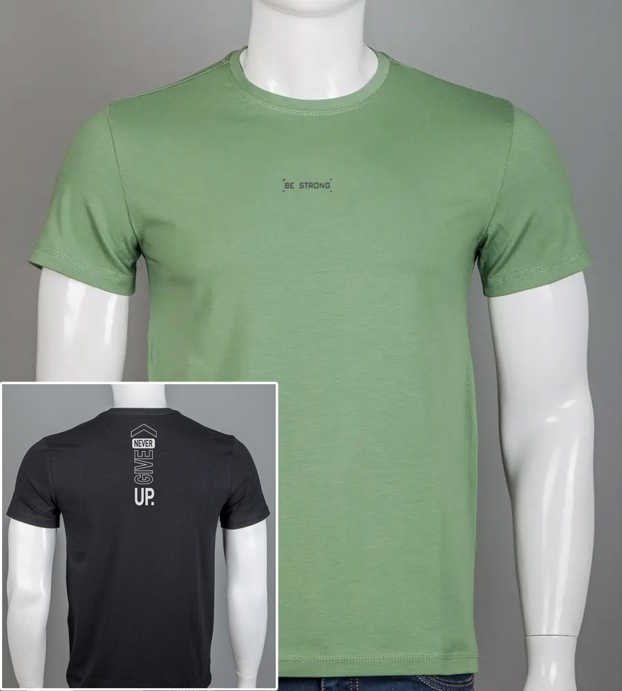 Футболка чоловіча Be Strong 2402м (Уп.4шт M-XXL), Оливковий