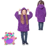 Детская игрушка-плед, трансформирующаяся в худи с капюшоном Huggle Pets Фиолетовый FRF74G