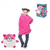 Детская игрушка-плед, трансформирующаяся в худи с капюшоном Huggle Pets Розовый FRF74G