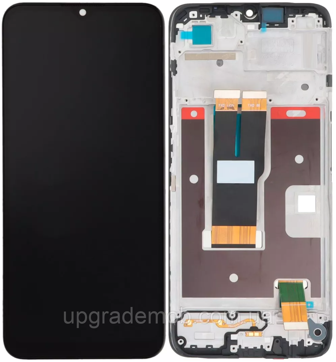 Дисплей модуль тачскрин Realme C31 чорний із передньою панеллю, фото 1