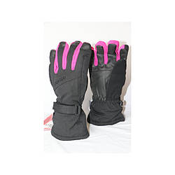 Рукавиці жіночі Echt гірськолижні, чорний з рожевим (HX055-black-pink) — M