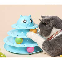 Игрушка для кота, башня с шариками Purlov 21837