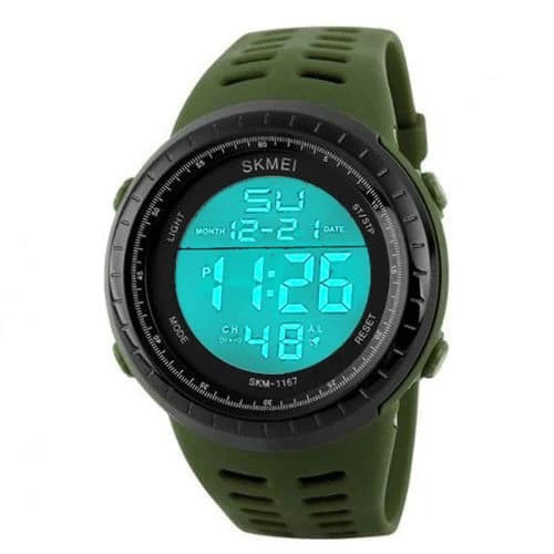 Годинник наручний чоловічий SKMEI 1167AG ARMY GREEN, брендовий чоловічий годинник. Колір: зелений - фото 2 - id-p2089676923