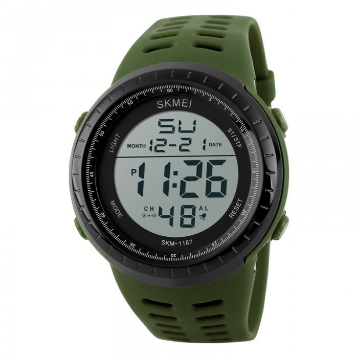 Годинник наручний чоловічий SKMEI 1167AG ARMY GREEN, брендовий чоловічий годинник. Колір: зелений - фото 1 - id-p2089676923