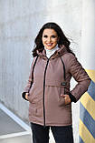 Жіноча демісезонна куртка великого розміру батальна коротка спортивна жіночі куртки весняні осінні, фото 8
